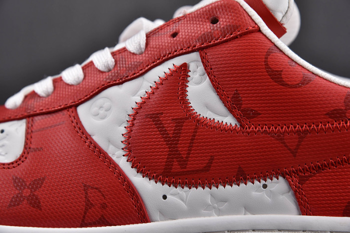 nike low air force 1 x red white