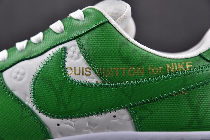nike low air force 1 x green white