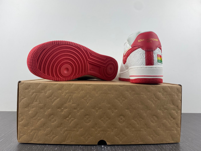 nike low air force 1 x white red