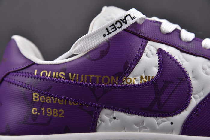 nike low air force 1 x purple white