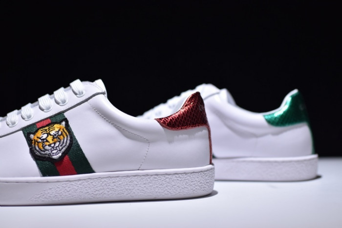 g*u*i ace embroidered low-top sneaker with tiger mens