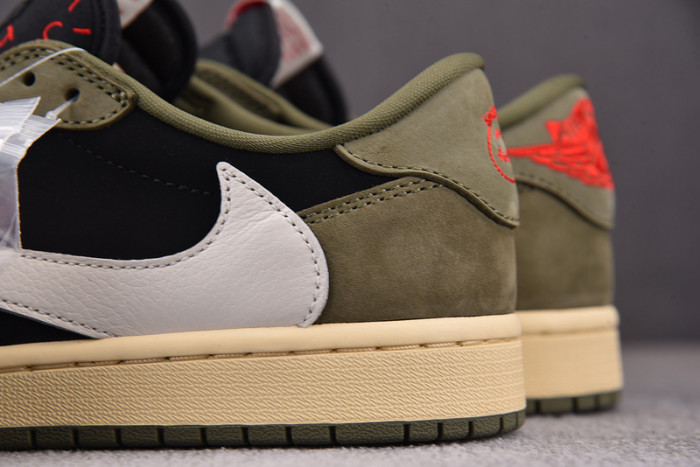 travis scott x air jordan 1 low og “black olive” dm7866-002